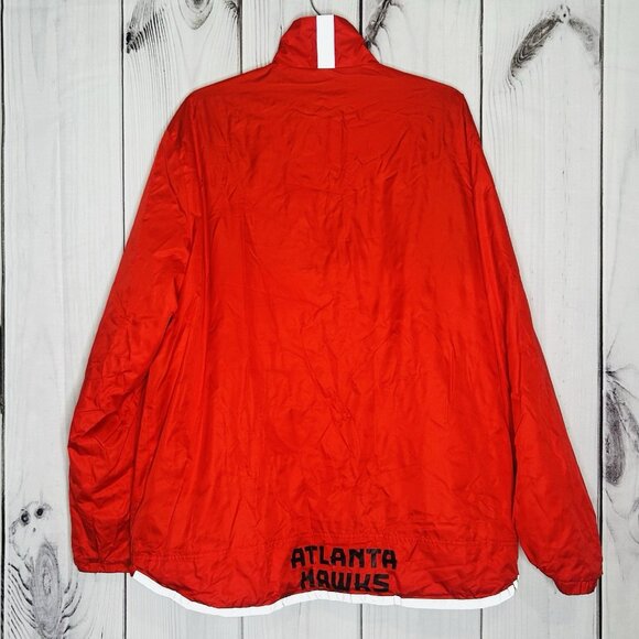 NBA GT-III Atlanta Hawks Full Zip Jacket Mens Sz XL Red Basketball Windbreaker - Picture 6 of 9